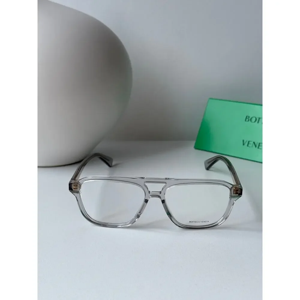 NEW Bottega Veneta BV1294O Grey Aviator Eyeglasses Frames
